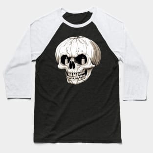 Jack O Lantern Cranium Halloween Gothic v1 Baseball T-Shirt